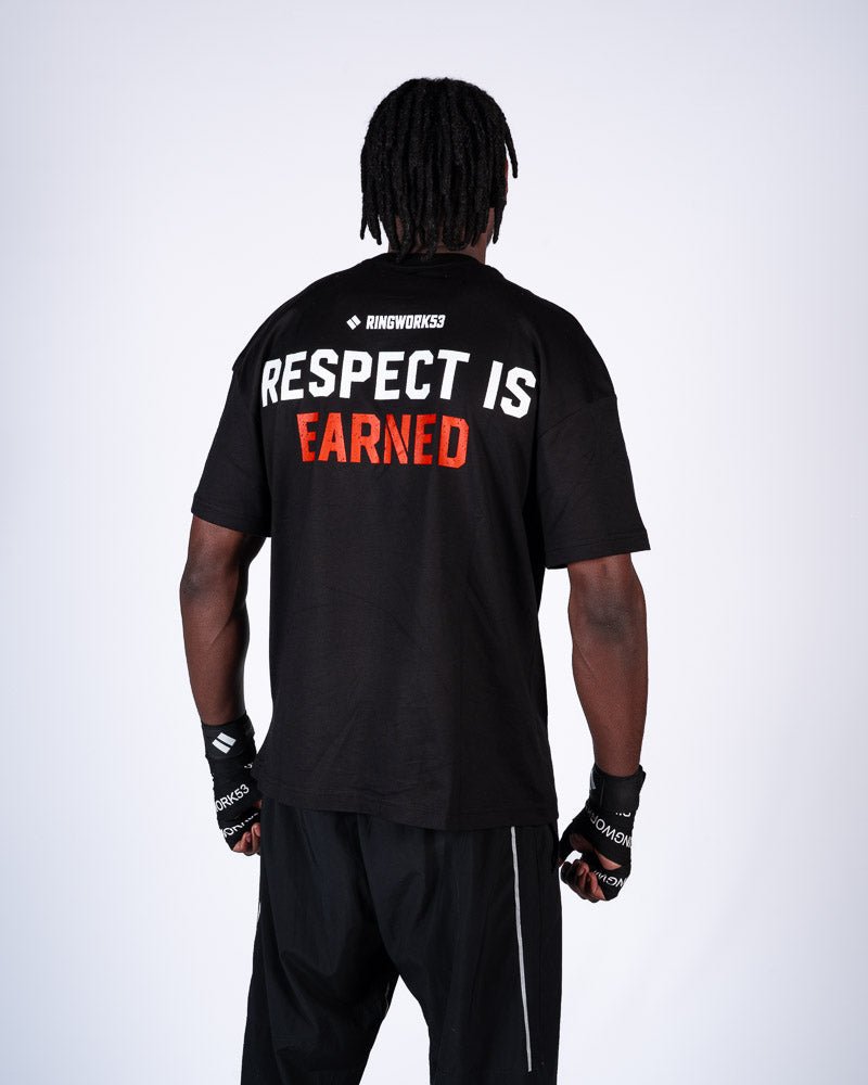 Respect Is Earned Oversized Boxing T-Shirt oversized boxing t-shirt by RINGWORK53
