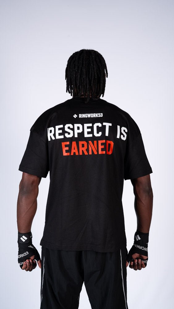 Respect Is Earned Oversized Boxing T-Shirt oversized boxing t-shirt by RINGWORK53