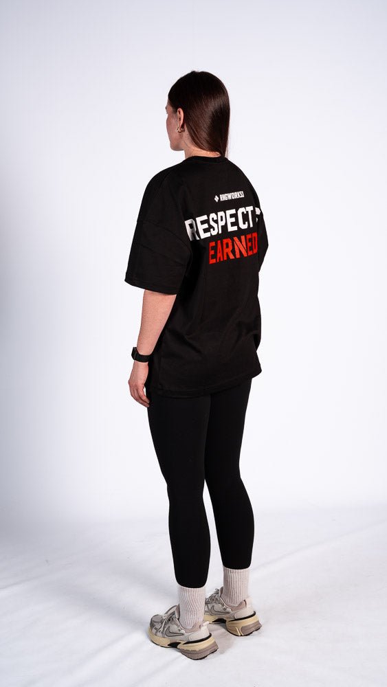 Respect Is Earned Oversized Boxing T-Shirt oversized boxing t-shirt by RINGWORK53